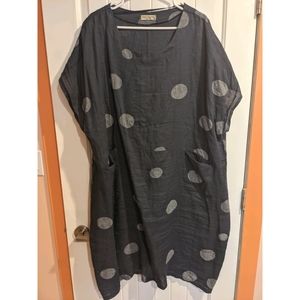 Linen Polka Dot Dress, Terzo Milenio